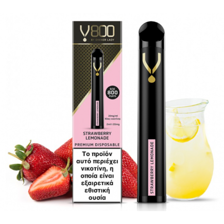 Dinner Lady - V800 Disposable Strawberry Lemonade 2ml 20mg