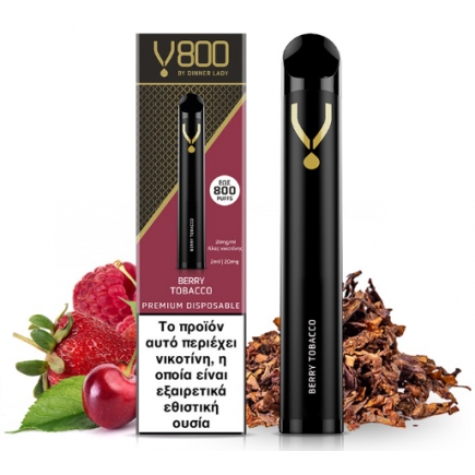 Dinner Lady - V800 Disposable Berry Tobacco 20mg