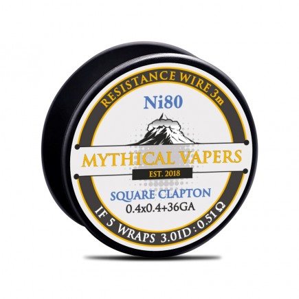 Mythical Vapers - Square Clapton Ni80 (0.4*0.4+36GA)