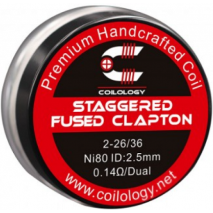 Coilology - Staggered Fused Clapton Coils Ni80 0.14ohm 2pcs