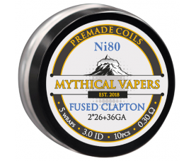 Mythical Vapers - Prebuilt Coils Fused Clapton Ni80 10pcs