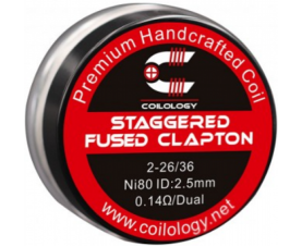 Coilology - Staggered Fused Clapton Coils Ni80 0.14ohm 2pcs