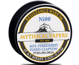 Mythical Vapers - Mtl Staggered Fused Clapton Ni80 3m 2*(30+38)+38ga