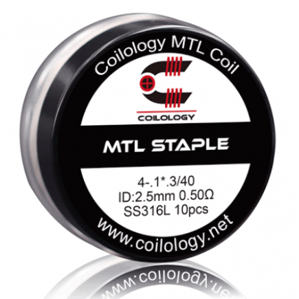 Coilology - Mtl Staple Coil SS316L 0.5ohm 10pcs