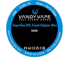 Vandy Vape - Ni80 Superfine Mtl Fused Clapton Wire 30ga*2+38ga