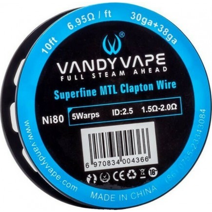 Vandy Vape - Superfine Mtl Clapton Wire Ni80 30ga+38ga
