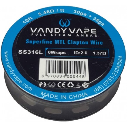 Vandy Vape - SS Superfine Mtl Clapton Wire 30ga+38ga