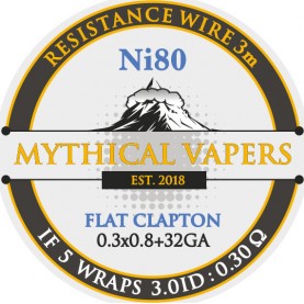 Mythical Vapers -  Flat Clapton Wire Ni80 0.3*0.8+32ga 3m