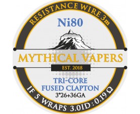 Mythical Vapers - Wire Tri-core Fused Clapton Ni80 3m