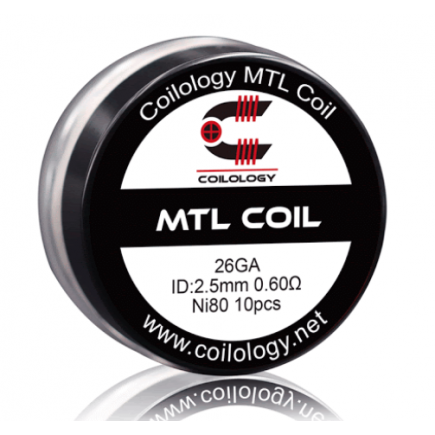 Coilology - Mtl Coils Ni80 0.6ohm 10pcs