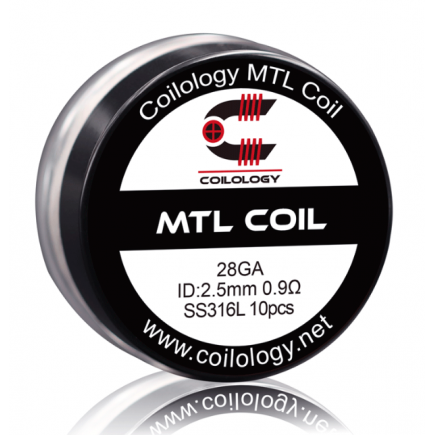 Coilology - Mtl Coils SS316L 0.9ohm 10pcs