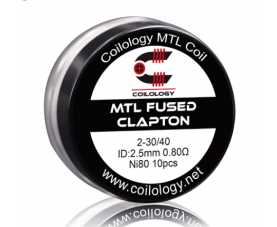 Coilology - Mtl Fused Clapton Coils Ni80 0.8ohm 10pcs