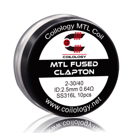 Coilology - Mtl Fused Clapton SS316L 0.64ohm 10pcs